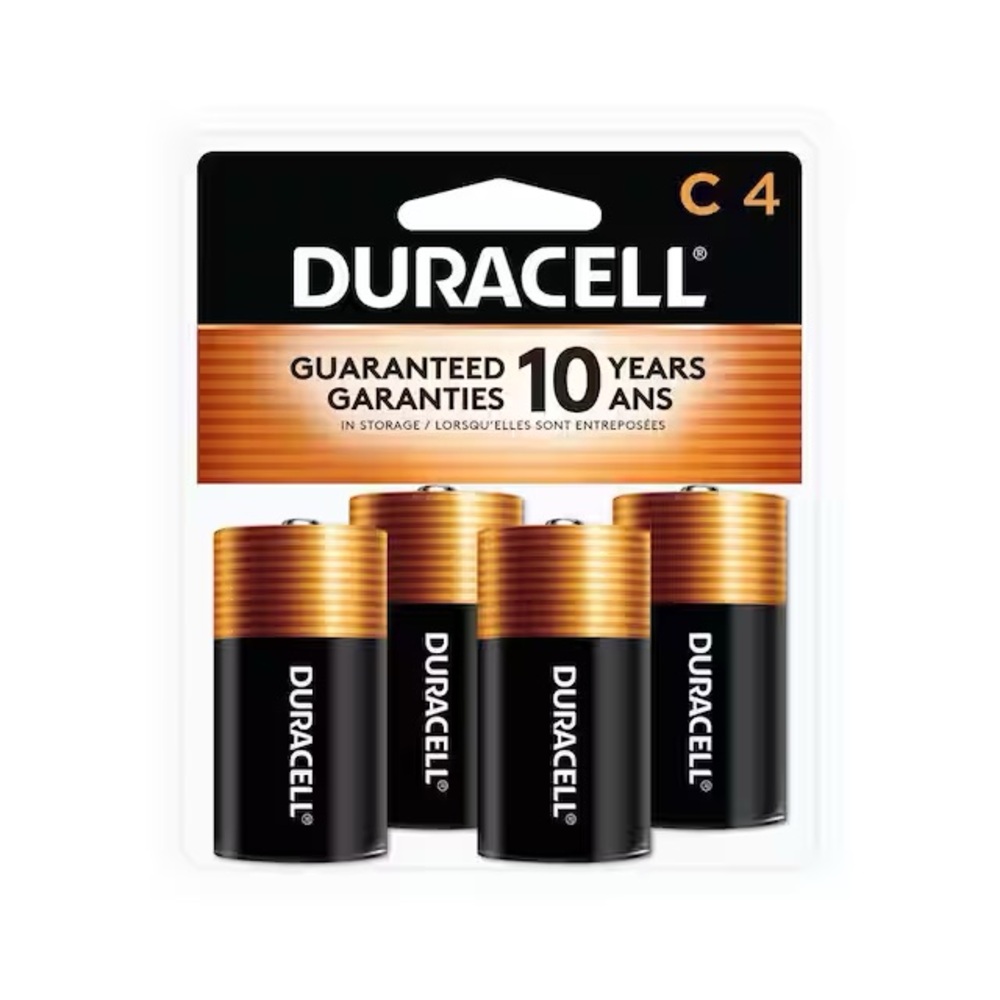 Lot 16 C Batteries Duracell Alkaline 4 Packs of 4 Battery NWT